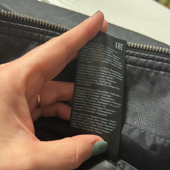 Pleather Motorcycle Jacket - Picture 3 of 3